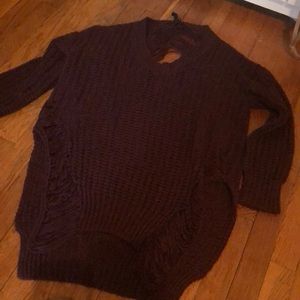 Distressed sweater